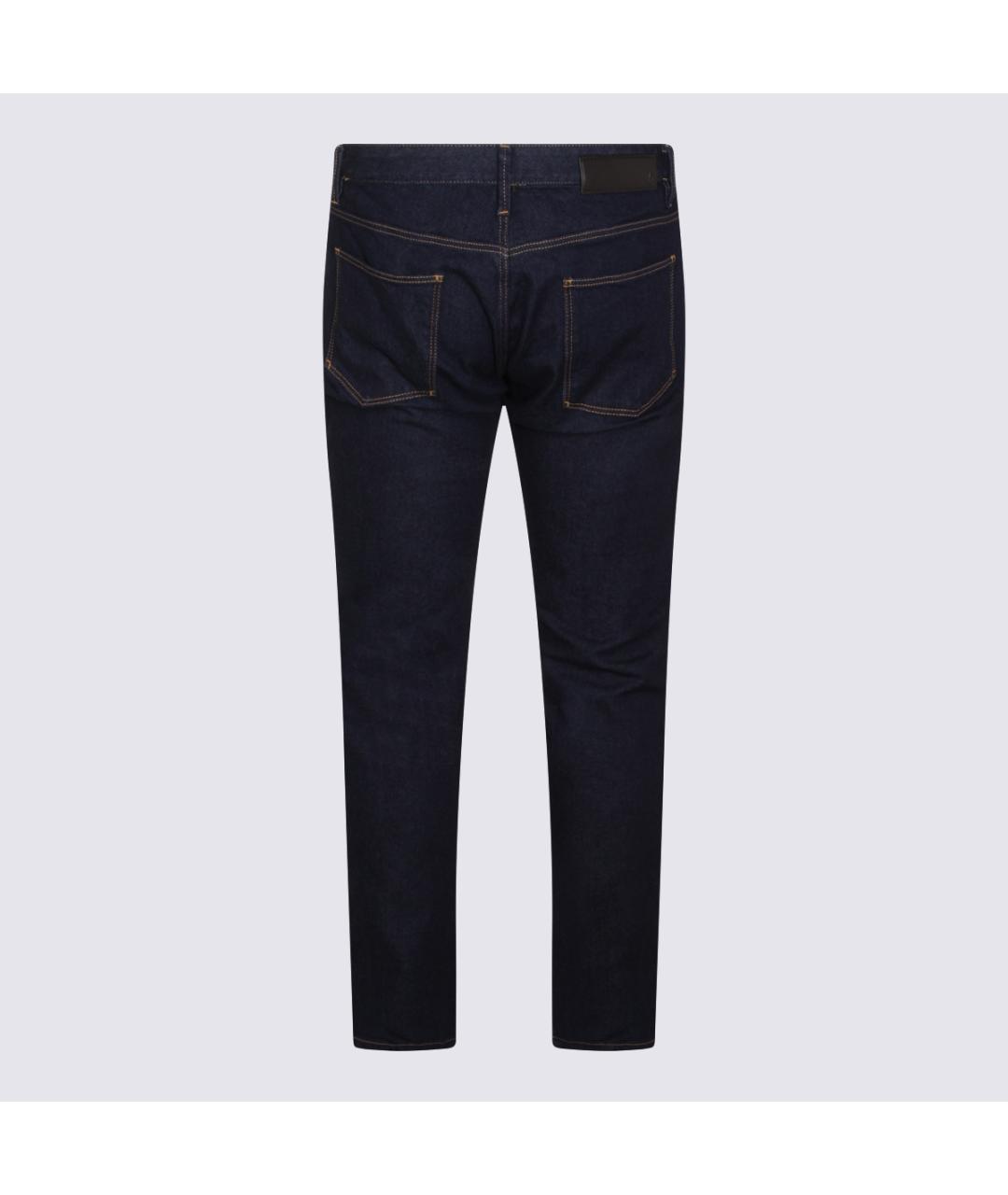 GIORGIO ARMANI Синие хлопковые джинсы скинни, фото 2