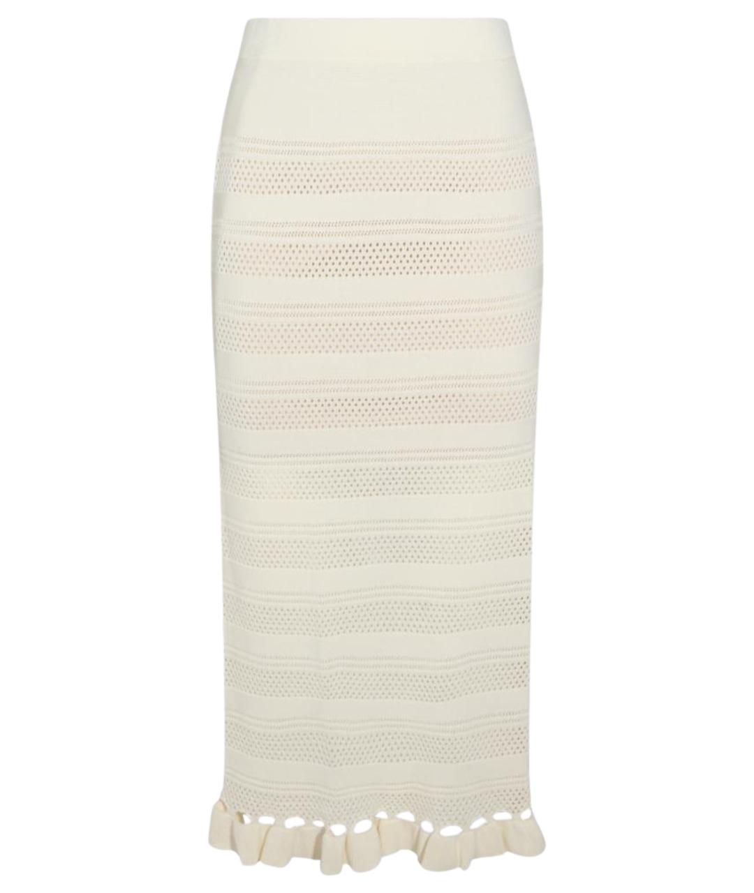 TWIN-SET Бежевая вискозная юбка миди, фото 1