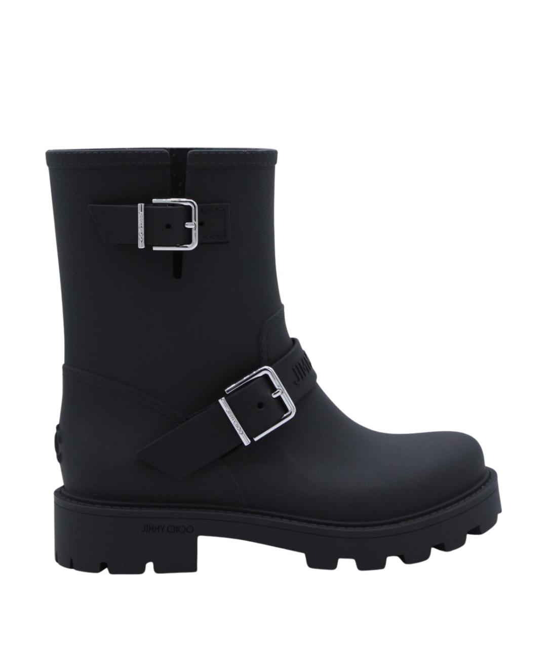 JIMMY CHOO Черные резиновые ботинки, фото 1