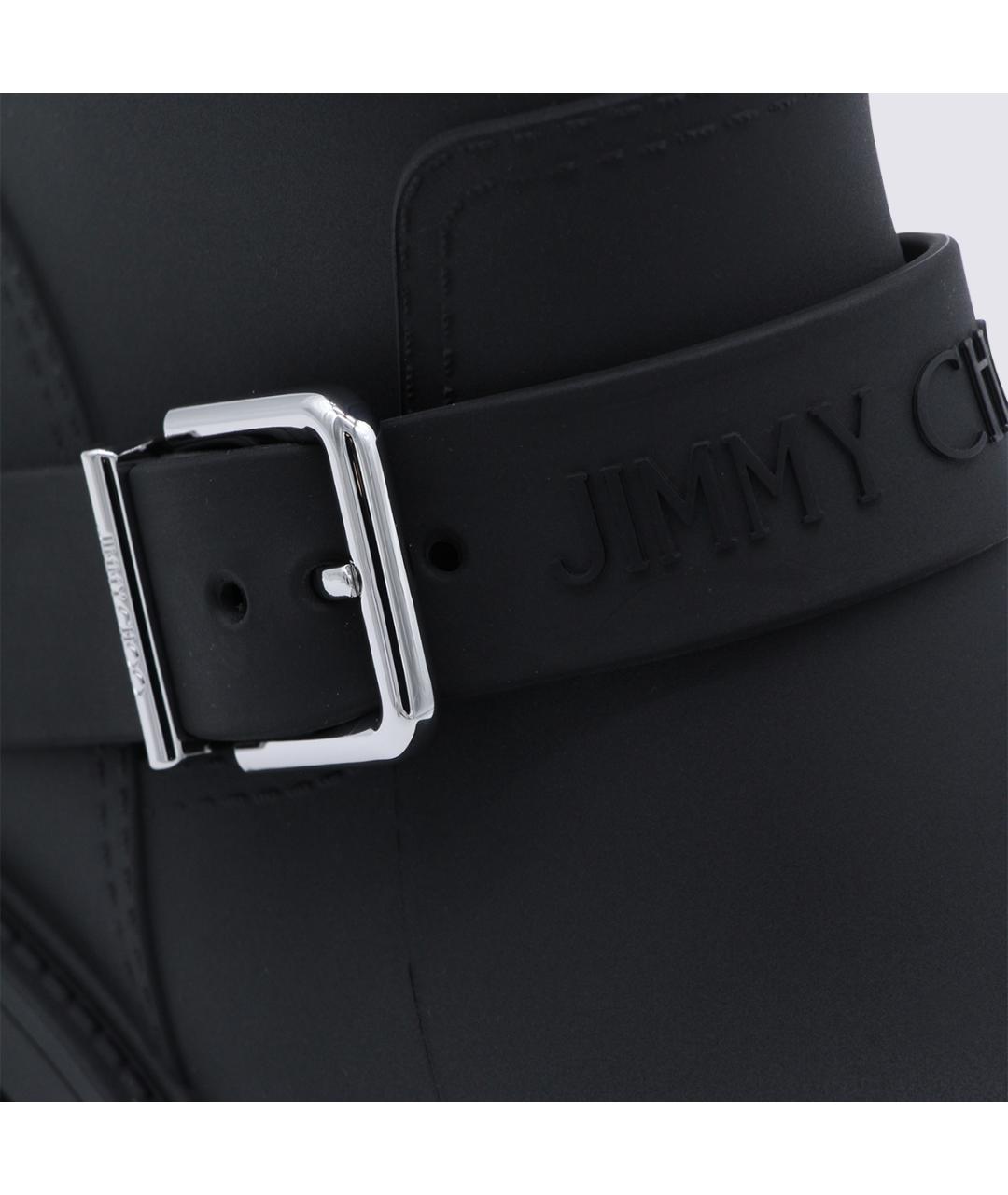 JIMMY CHOO Черные резиновые ботинки, фото 4