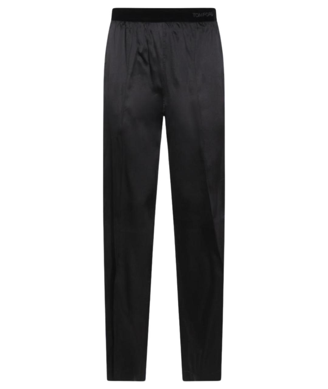 TOM FORD Черные шелковые прямые брюки, фото 1