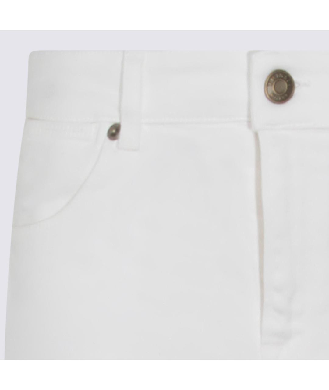 TWIN-SET Белые хлопко-эластановые джинсы клеш, фото 3