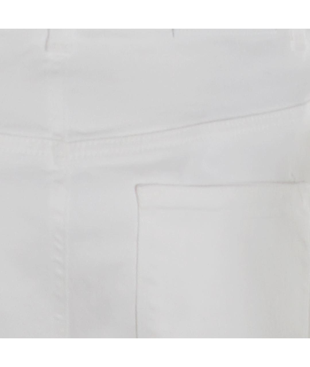 TWIN-SET Белые хлопко-эластановые джинсы клеш, фото 4