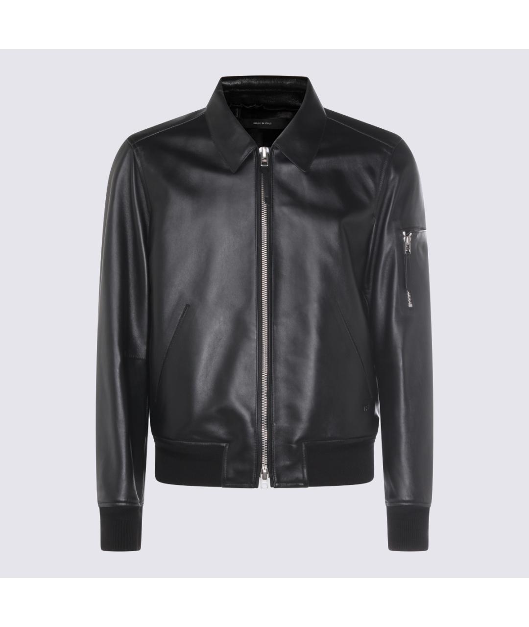 TOM FORD Черная кожаная куртка, фото 5