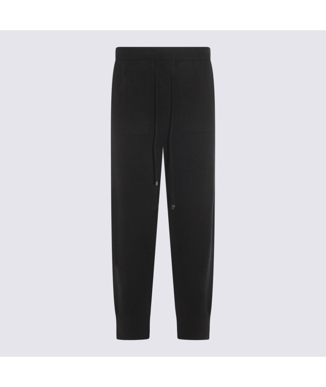 ANTONELLI FIRENZE Черные шерстяные прямые брюки, фото 4