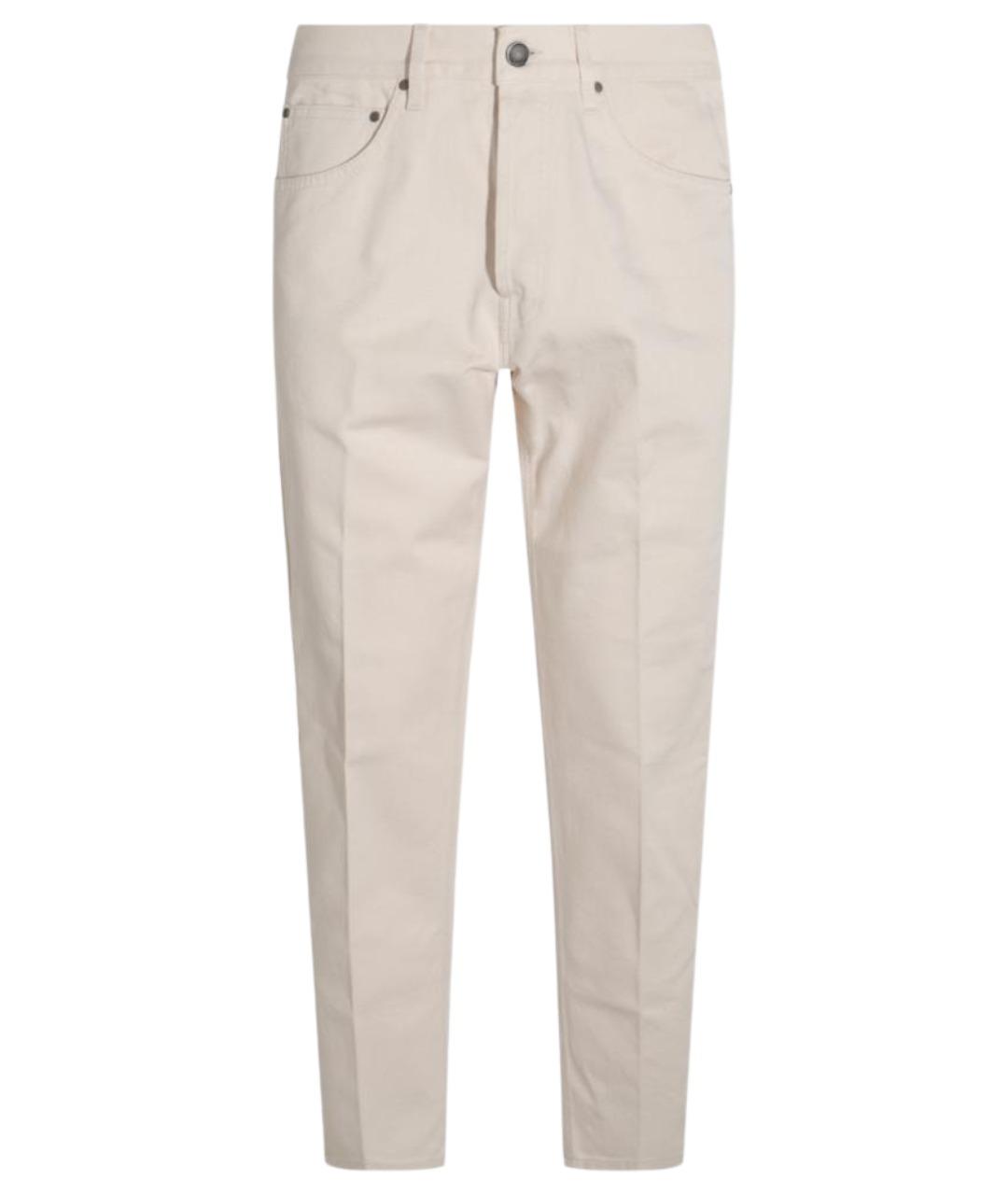 LARDINI Бежевые хлопковые прямые джинсы, фото 1