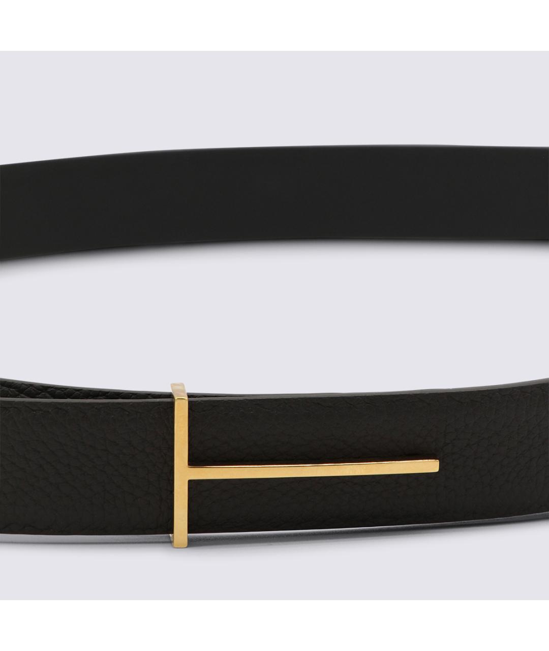 TOM FORD Черный кожаный ремень, фото 2