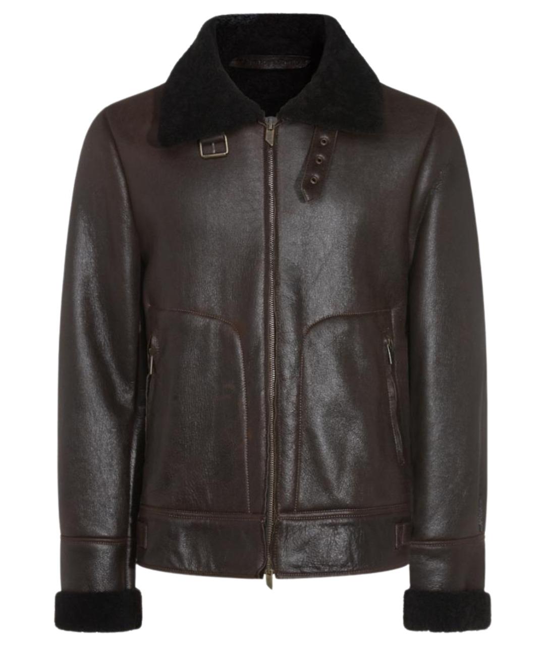 SALVATORE SANTORO Коричневая кожаная куртка, фото 1