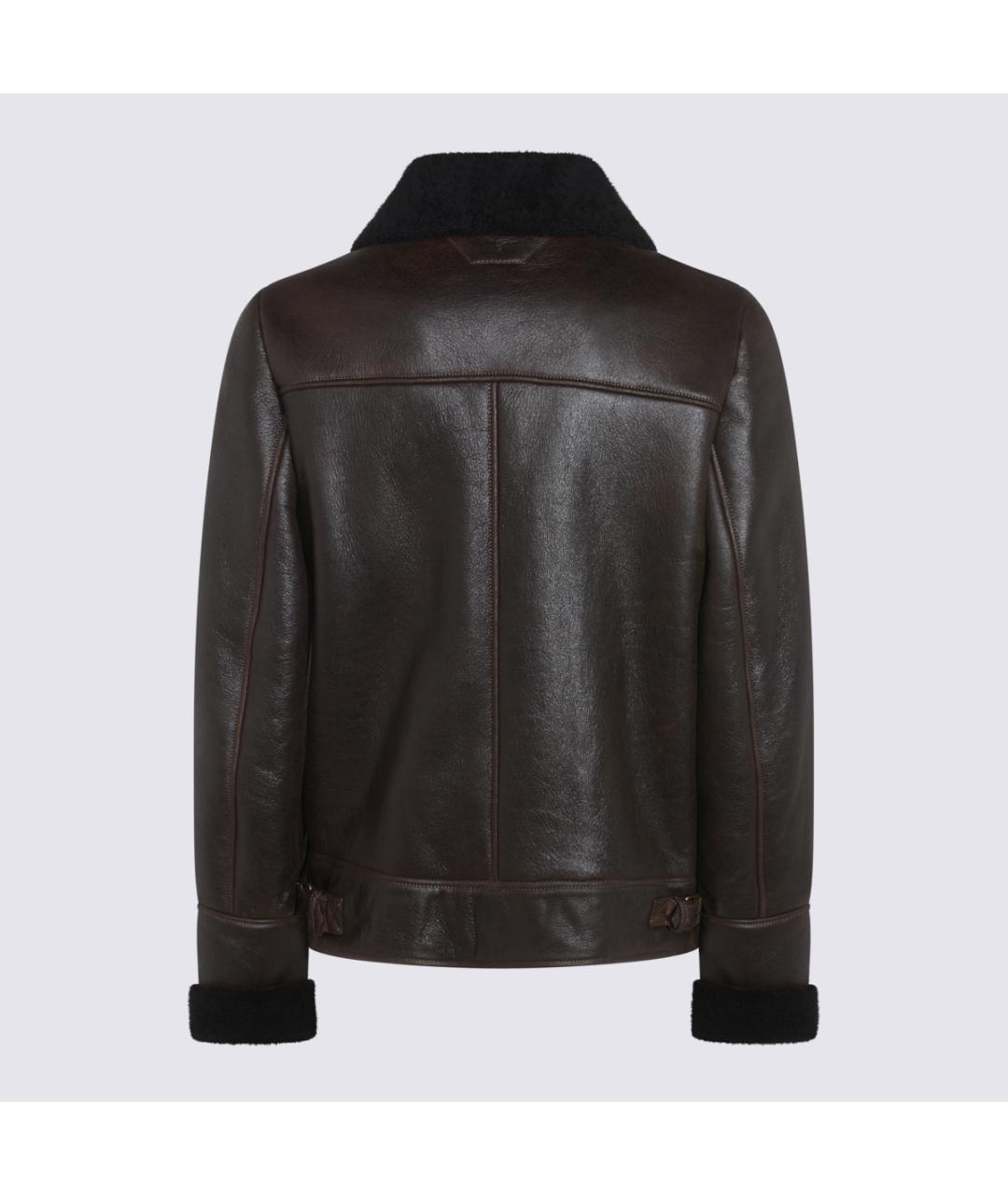 SALVATORE SANTORO Коричневая кожаная куртка, фото 2