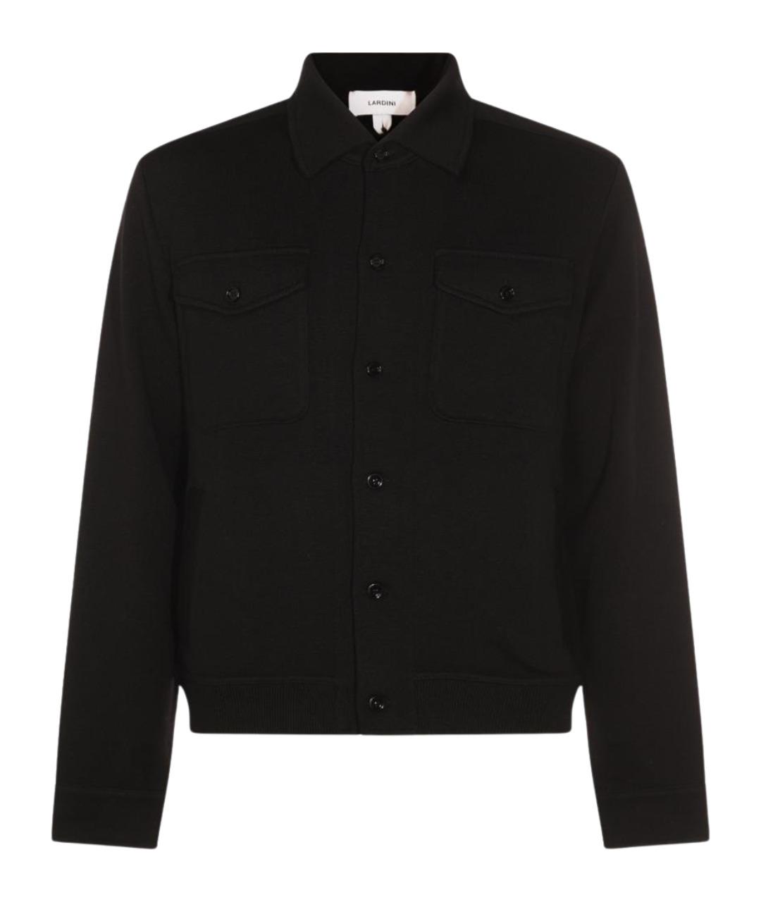 LARDINI Черная шерстяная куртка, фото 1