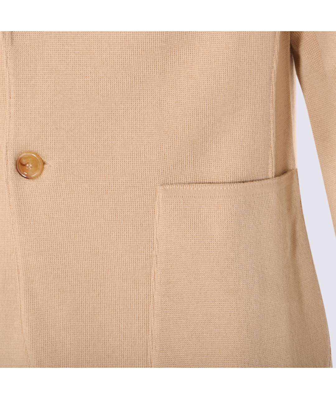 LARDINI Бежевый шерстяной пиджак, фото 4