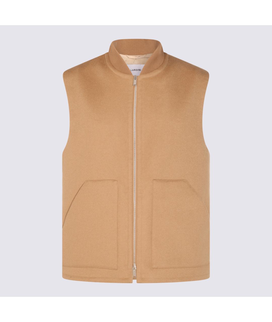 LARDINI Бежевый шерстяной жилет, фото 5