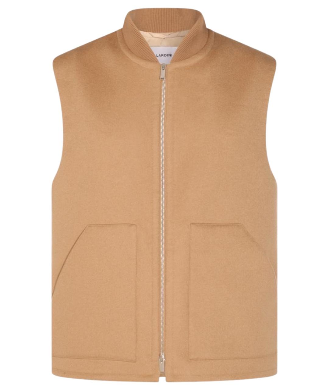 LARDINI Бежевый шерстяной жилет, фото 1