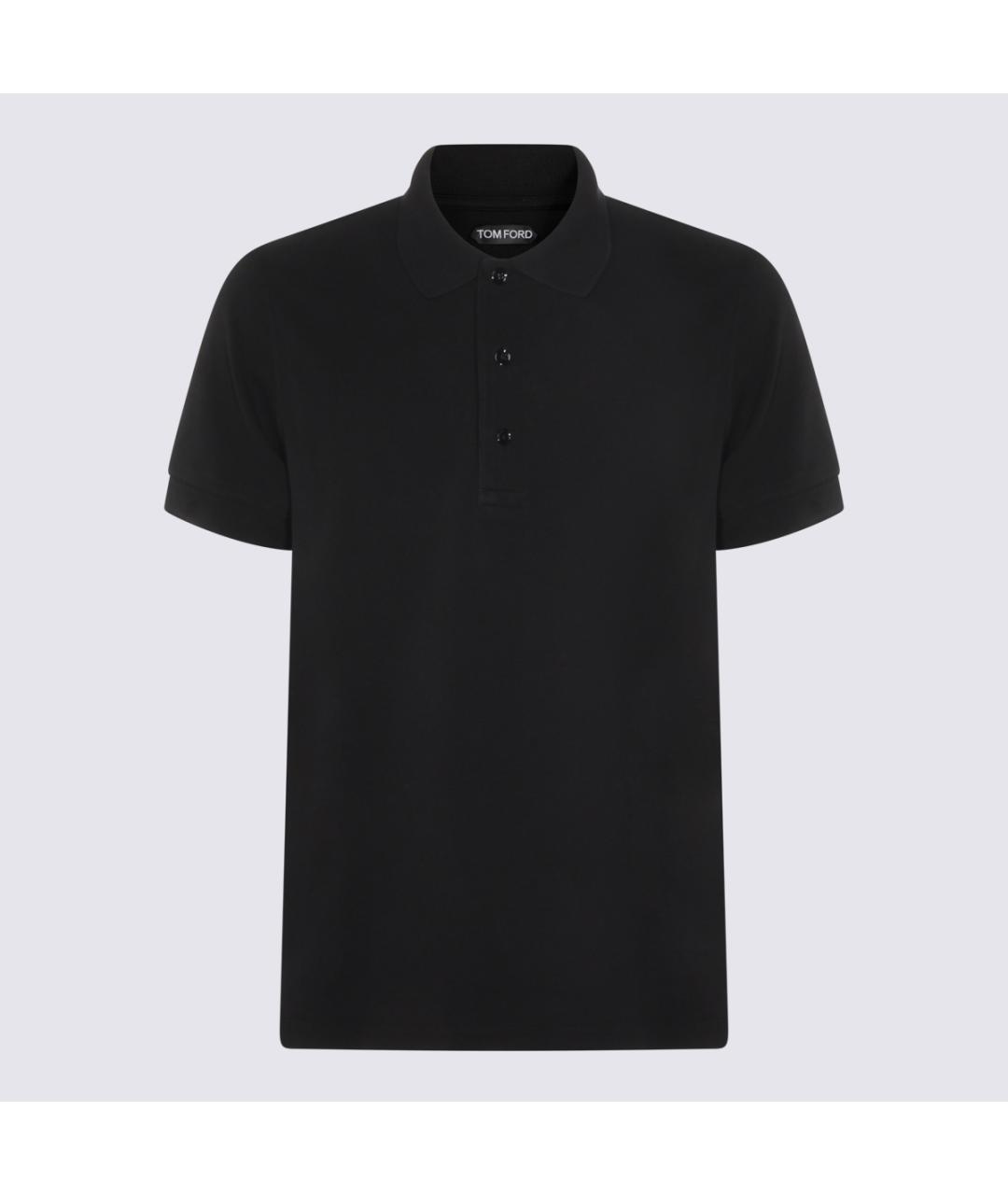 TOM FORD Черное поло с коротким рукавом, фото 4
