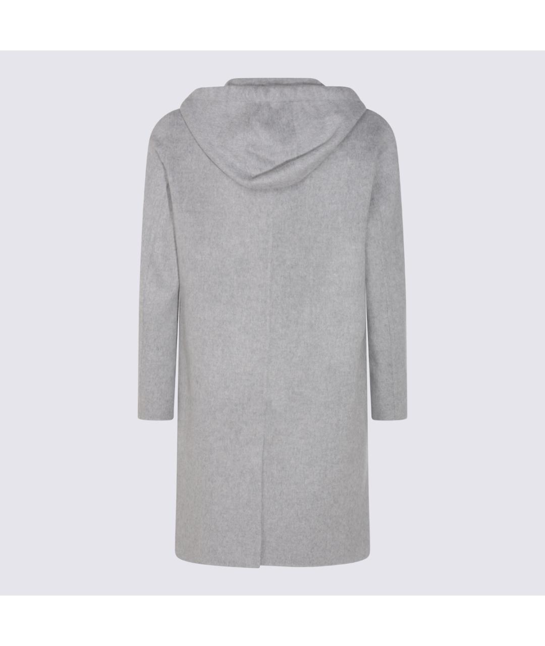 LARDINI Серое шерстяное пальто, фото 2