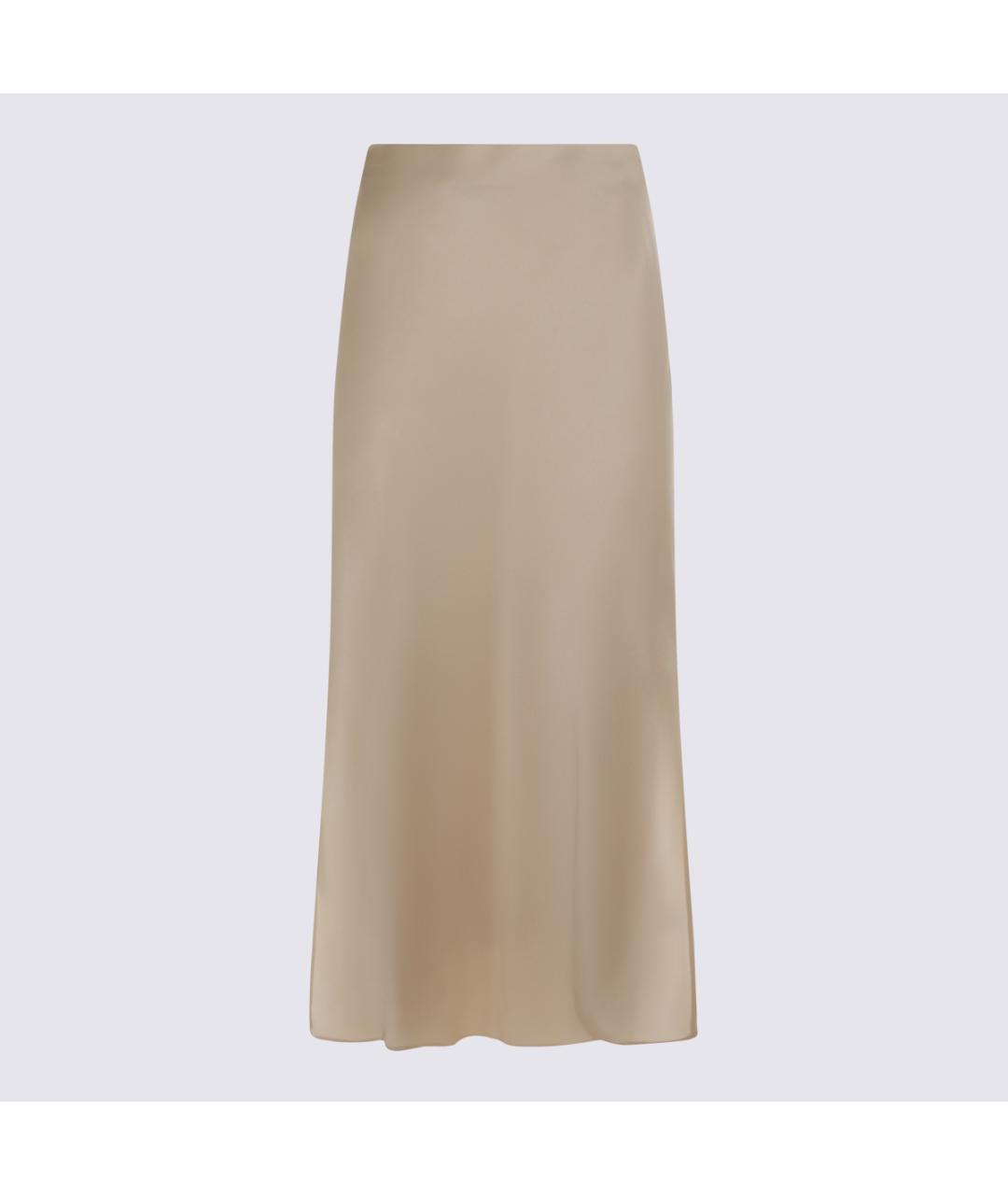 BRUNELLO CUCINELLI Бежевая юбка миди, фото 4