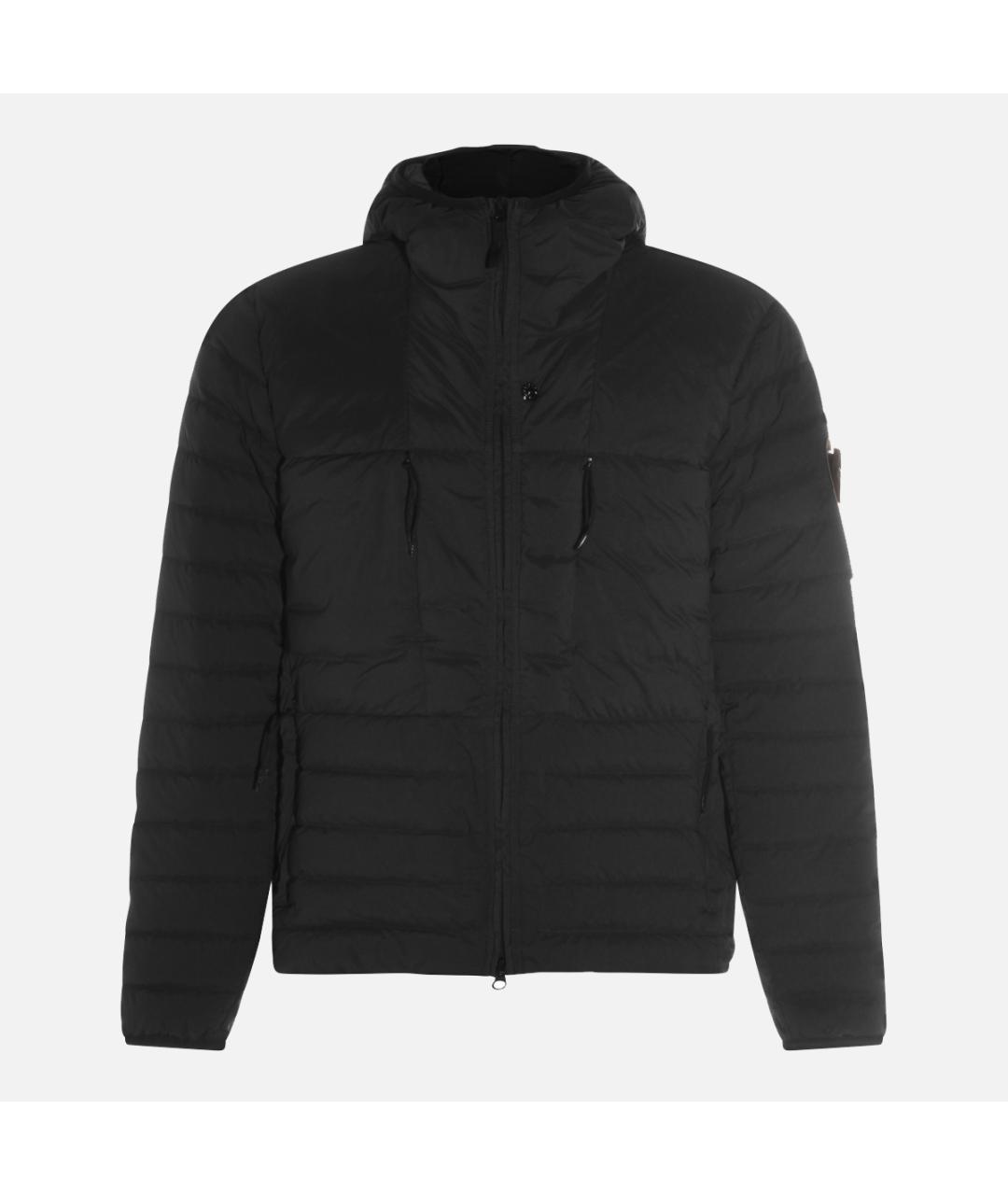 STONE ISLAND Черный синтетический пуховик, фото 3
