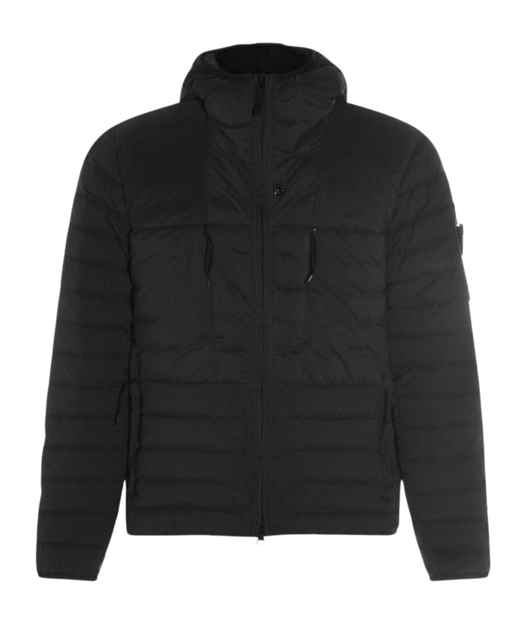 STONE ISLAND Черный синтетический пуховик, фото 1