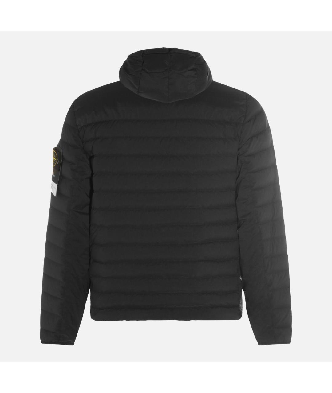 STONE ISLAND Черный синтетический пуховик, фото 2