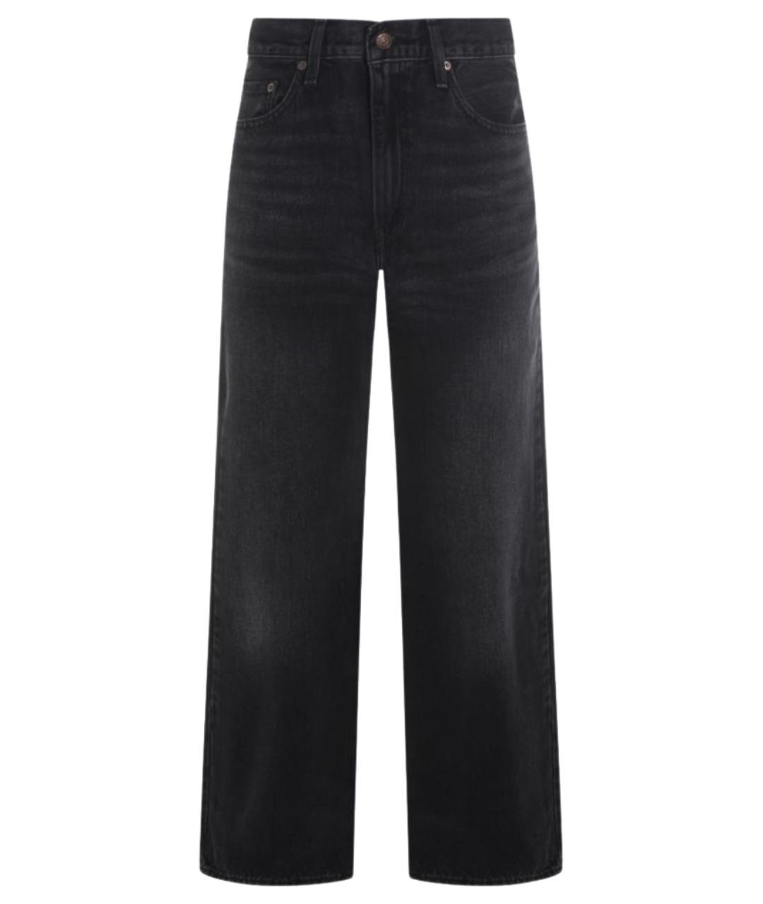 LEVI'S Черные хлопковые прямые джинсы, фото 1