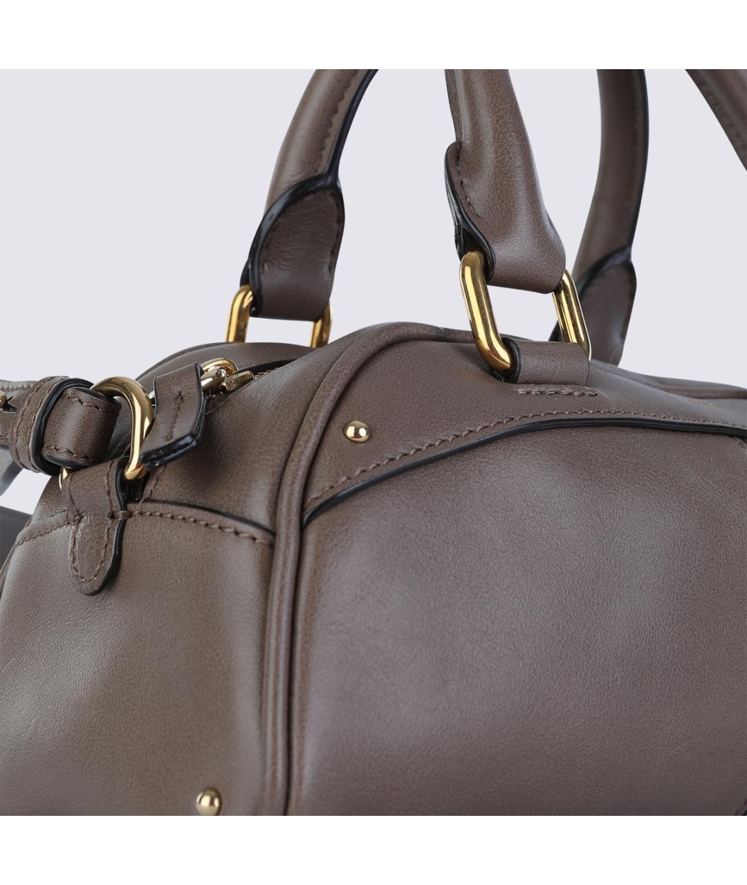 CHLOE Коричневая кожаная сумка тоут, фото 4