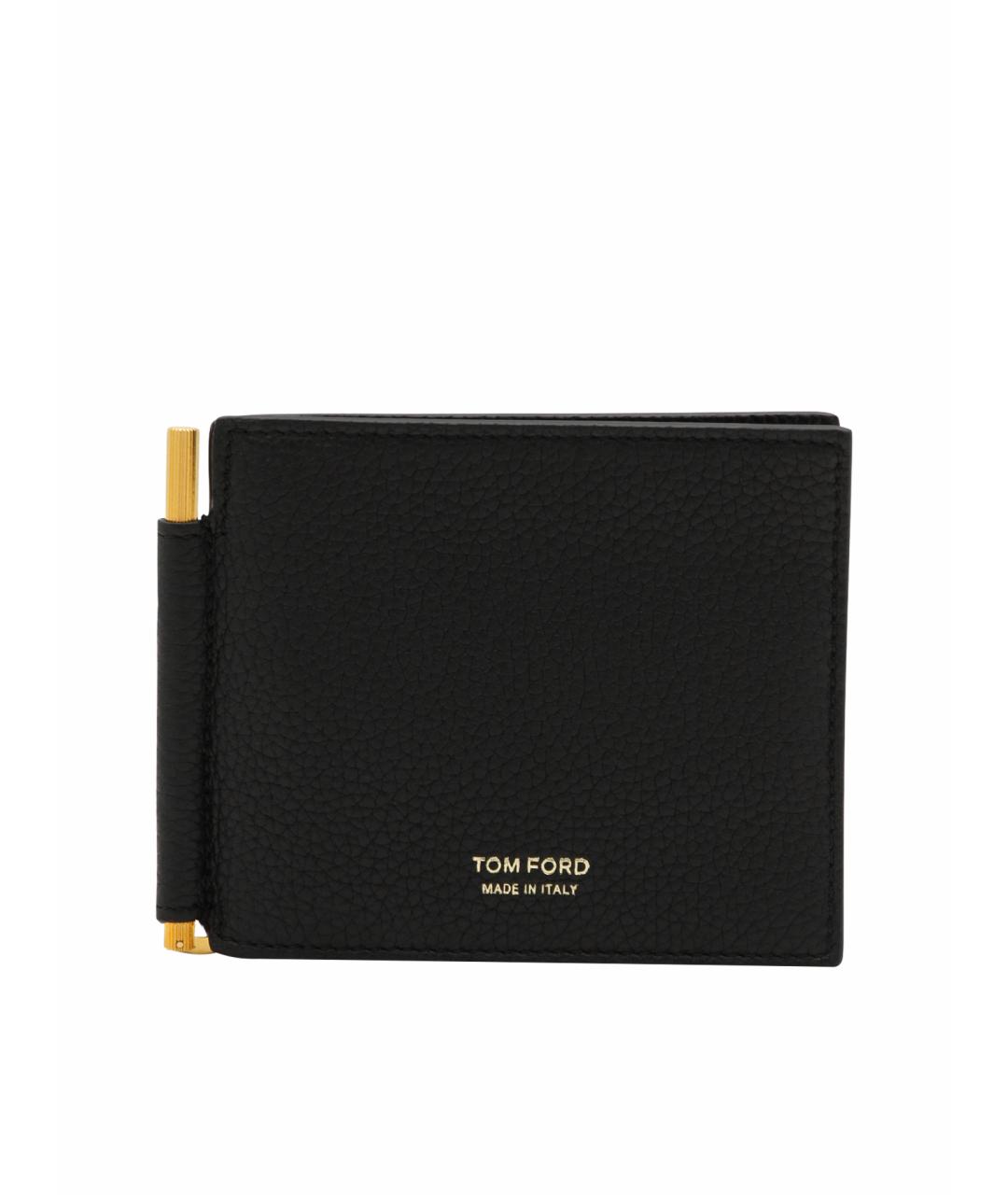 TOM FORD Черный кожаный кошелек, фото 1