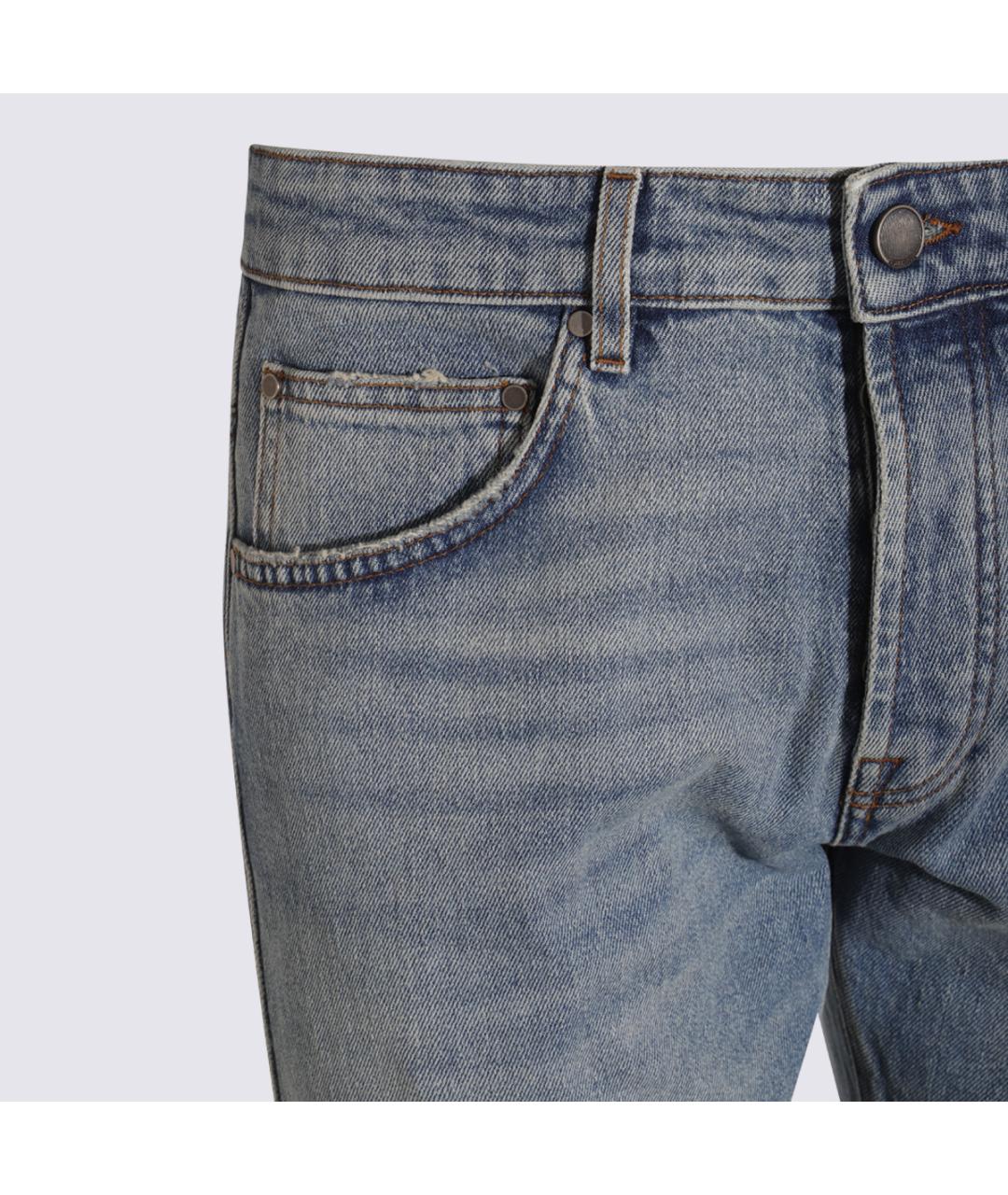 LARDINI Синие хлопковые джинсы скинни, фото 3