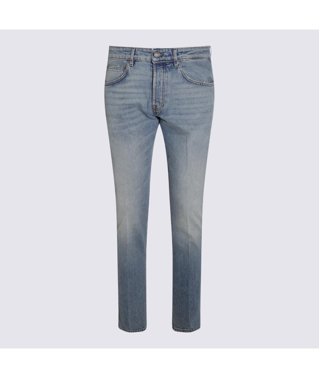 LARDINI Синие хлопковые джинсы скинни, фото 4