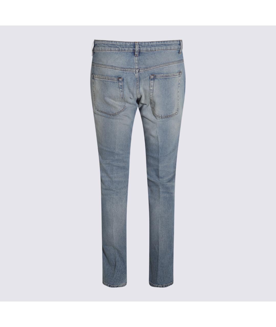 LARDINI Синие хлопковые джинсы скинни, фото 2