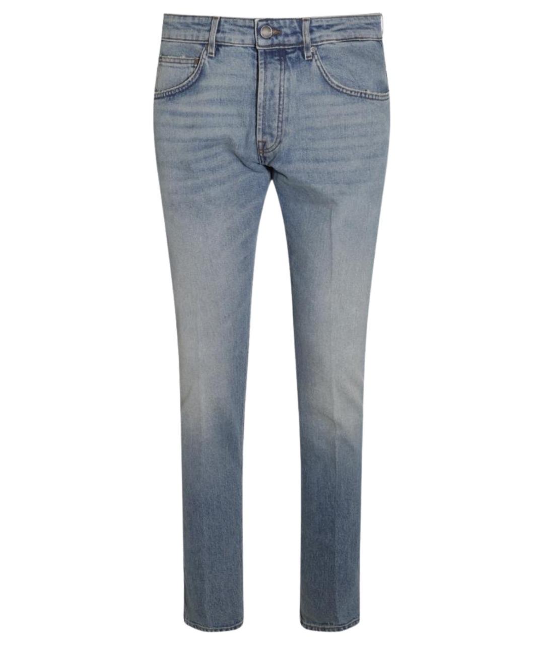 LARDINI Синие хлопковые джинсы скинни, фото 1