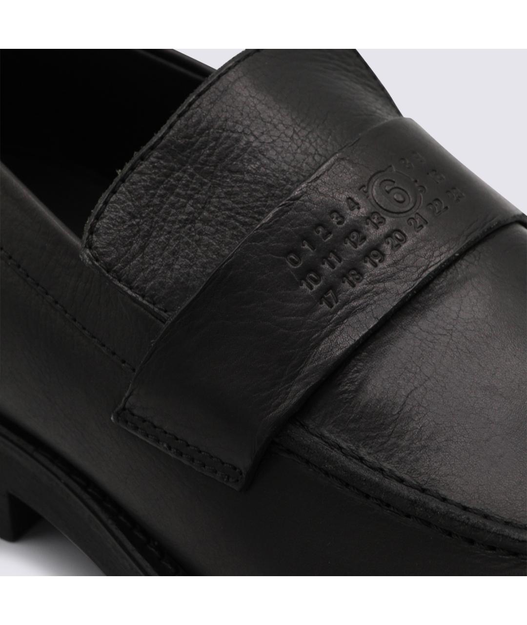 MM6 MAISON MARGIELA Черные кожаные лоферы, фото 4