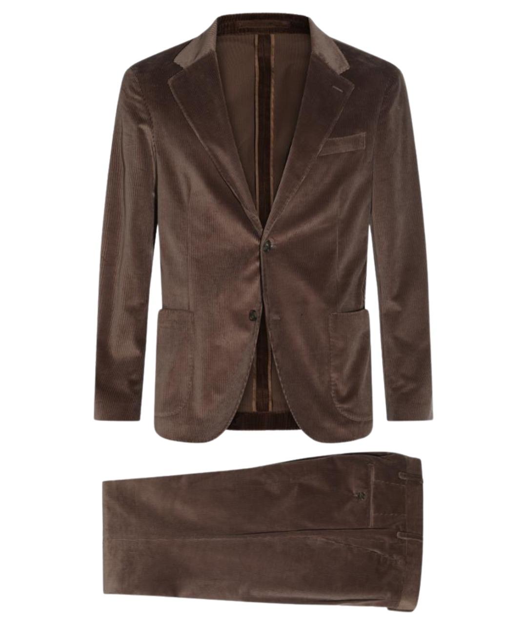 LARDINI Коричневый классический костюм, фото 1