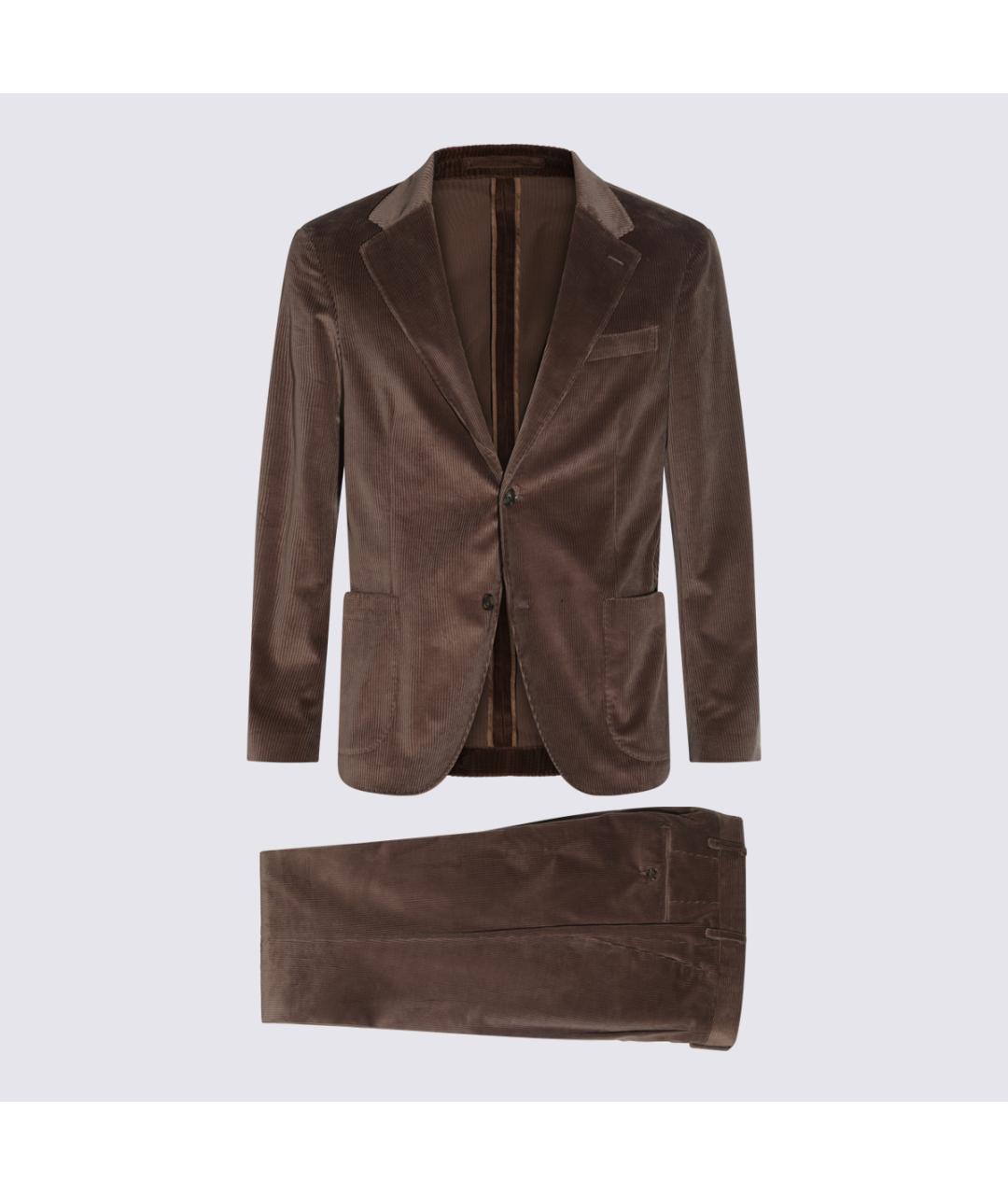 LARDINI Коричневый классический костюм, фото 7