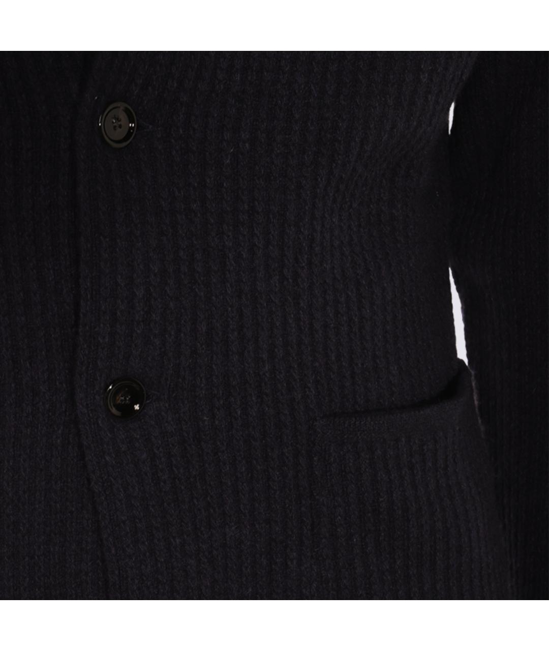 LARDINI Синий шерстяной кардиган, фото 4