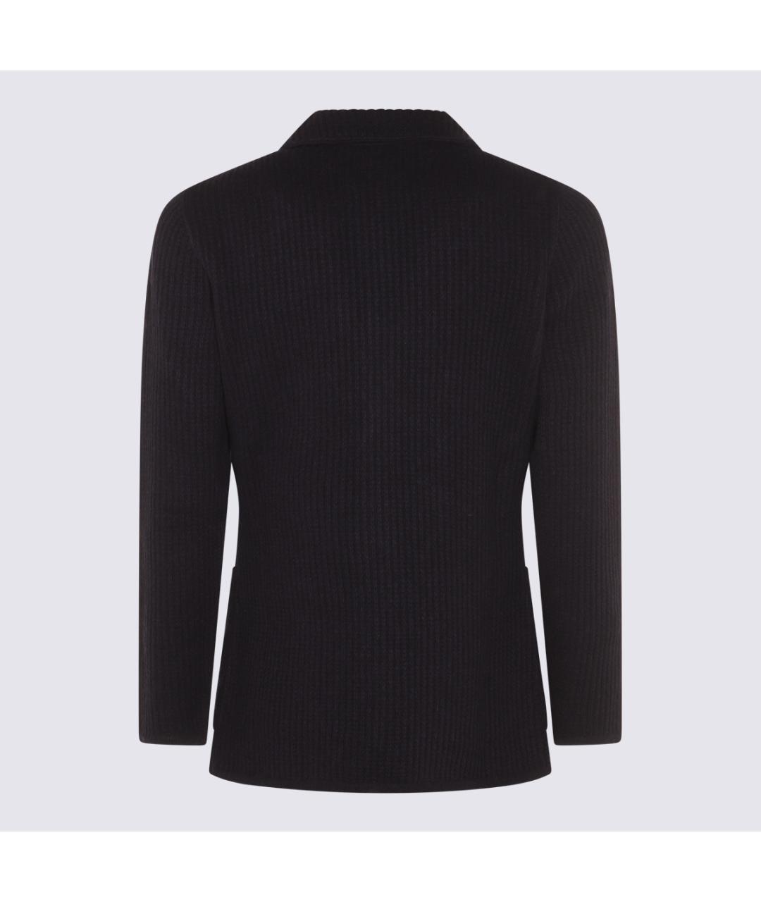 LARDINI Синий шерстяной кардиган, фото 2