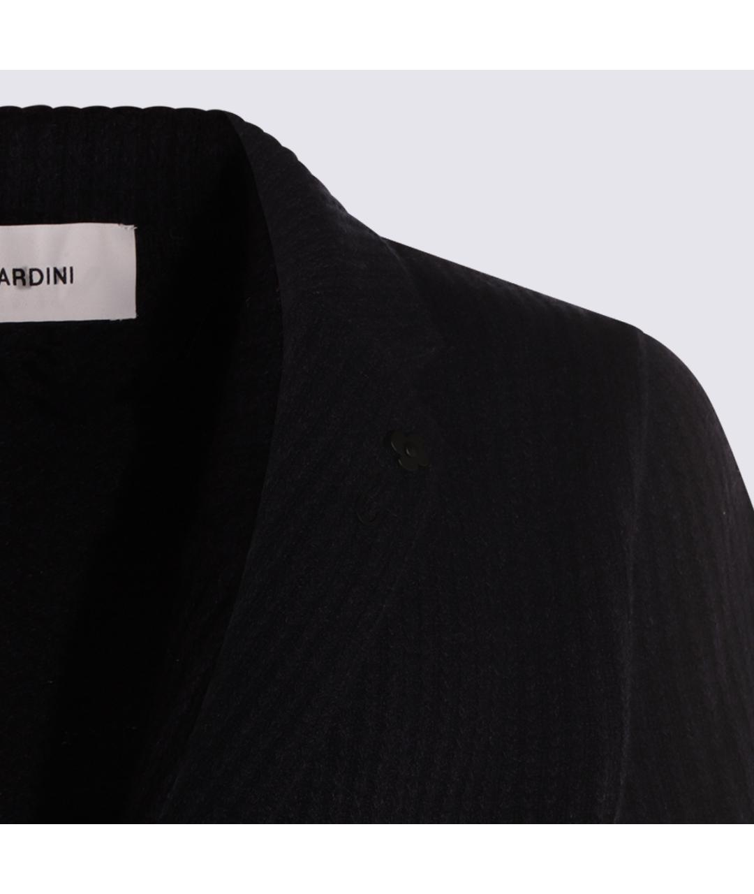 LARDINI Синий шерстяной кардиган, фото 3