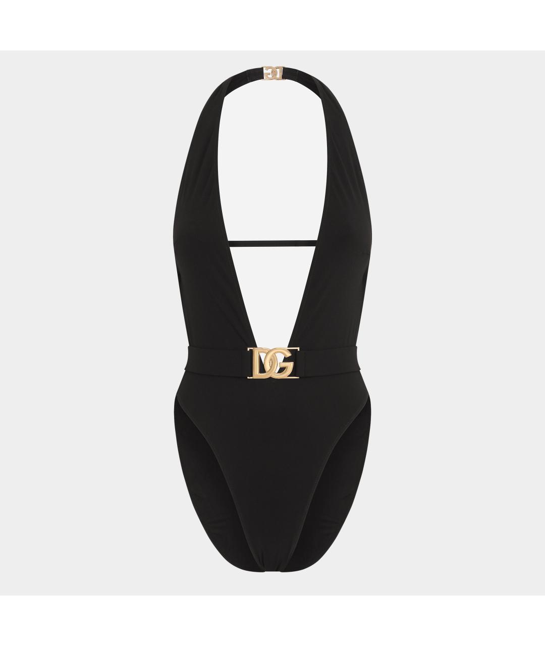 DOLCE&GABBANA Черный полиамидовый купальник, фото 3