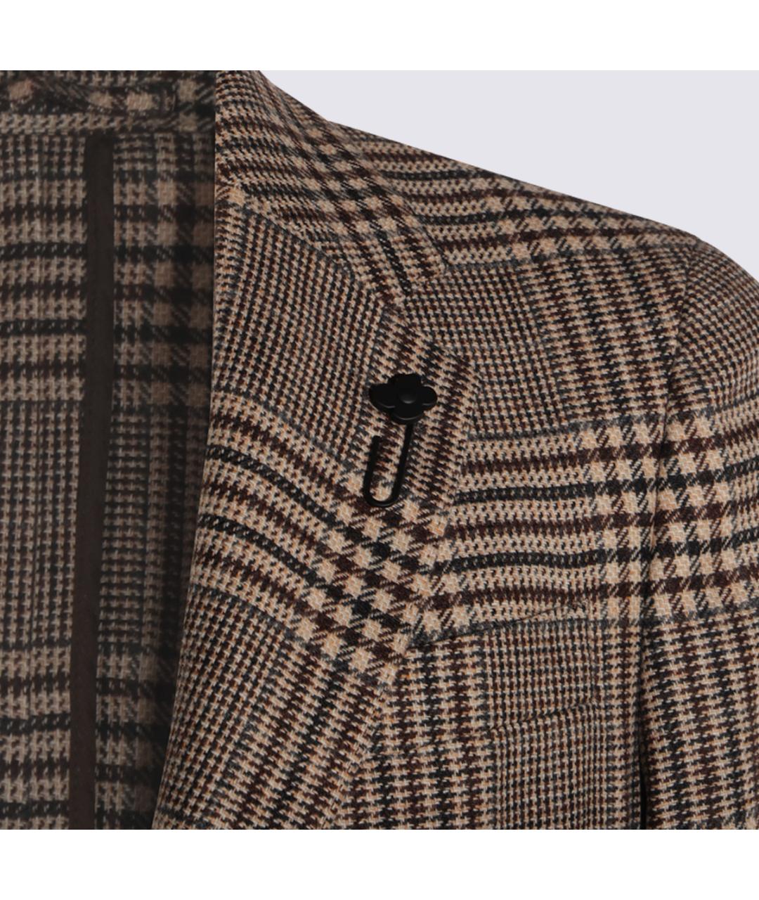 LARDINI Коралловый шерстяной пиджак, фото 3