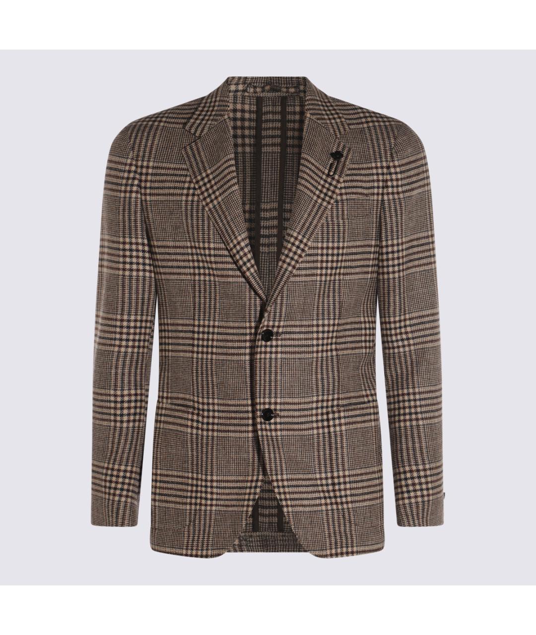 LARDINI Коралловый шерстяной пиджак, фото 5