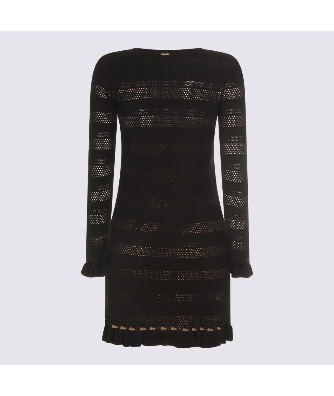 TWIN-SET Черное вискозное повседневное платье, фото 2