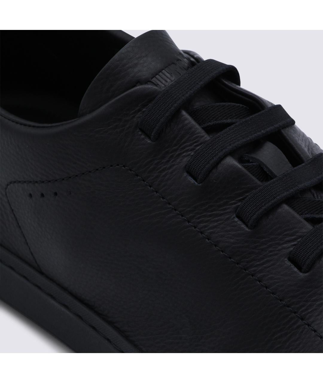 CHURCH'S Черные кожаные низкие кроссовки / кеды, фото 4