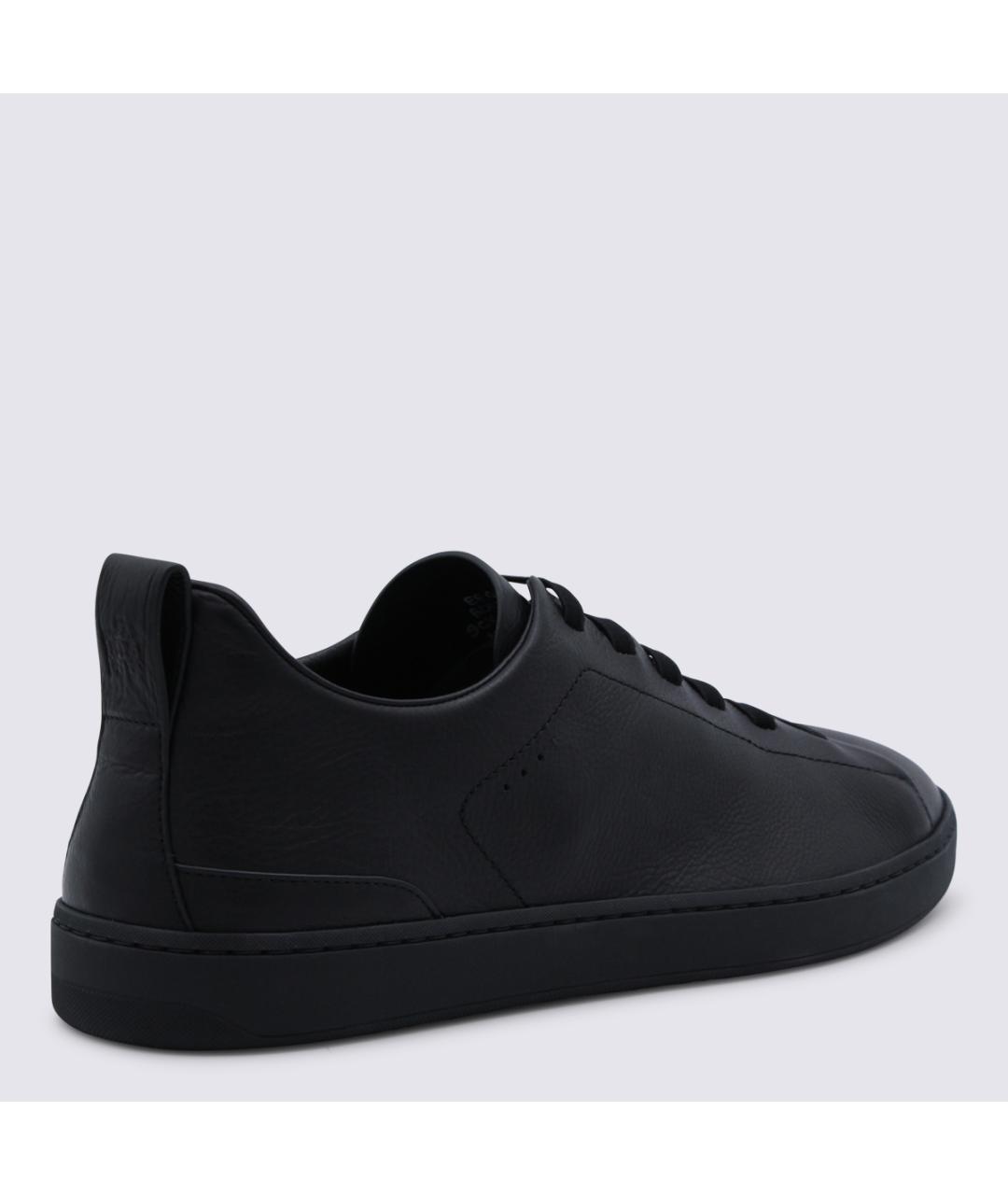 CHURCH'S Черные кожаные низкие кроссовки / кеды, фото 3