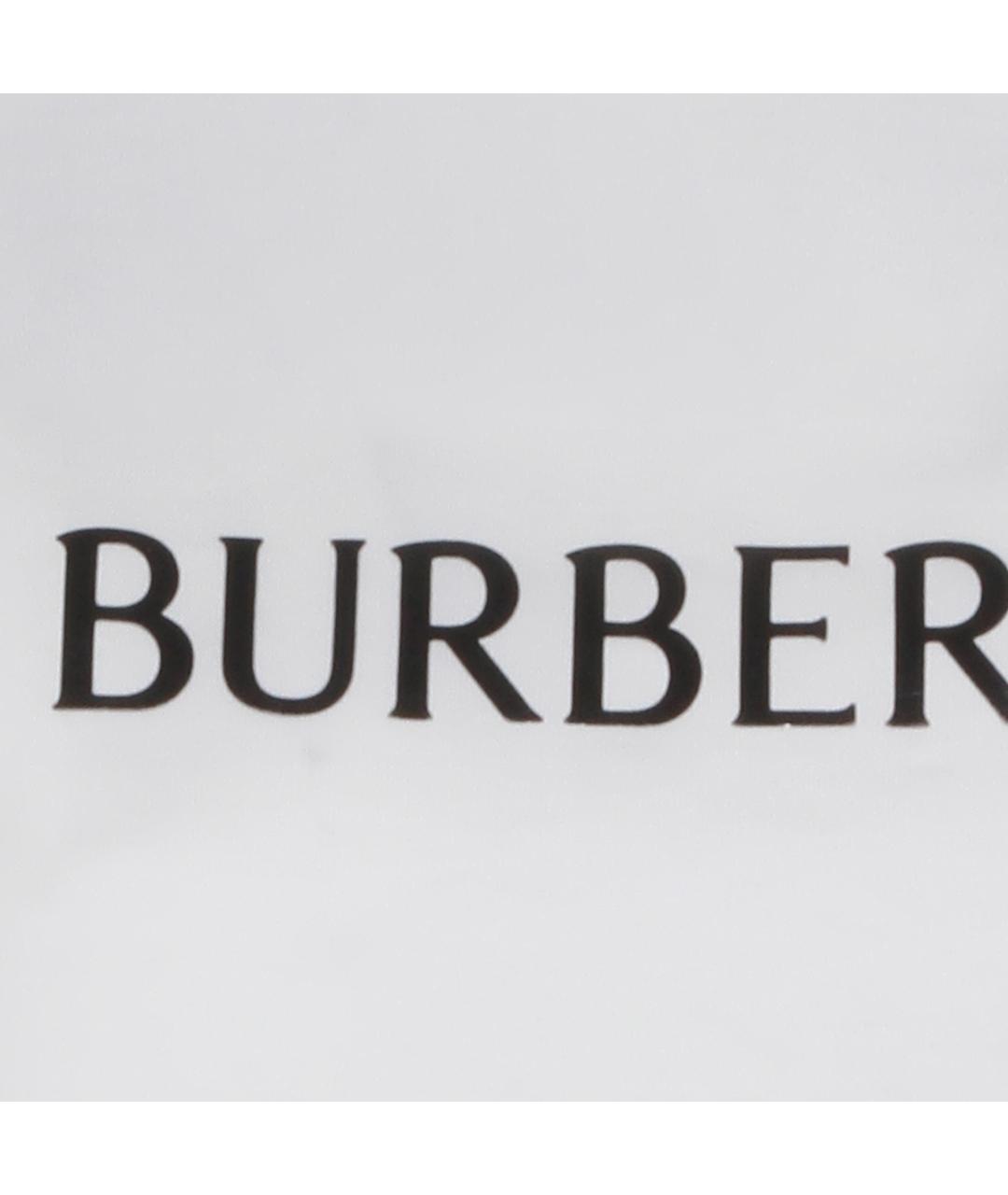 BURBERRY Белая хлопковая футболка, фото 3