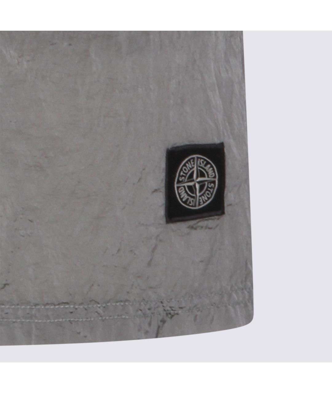 STONE ISLAND Серые хлопковые плавки, фото 3