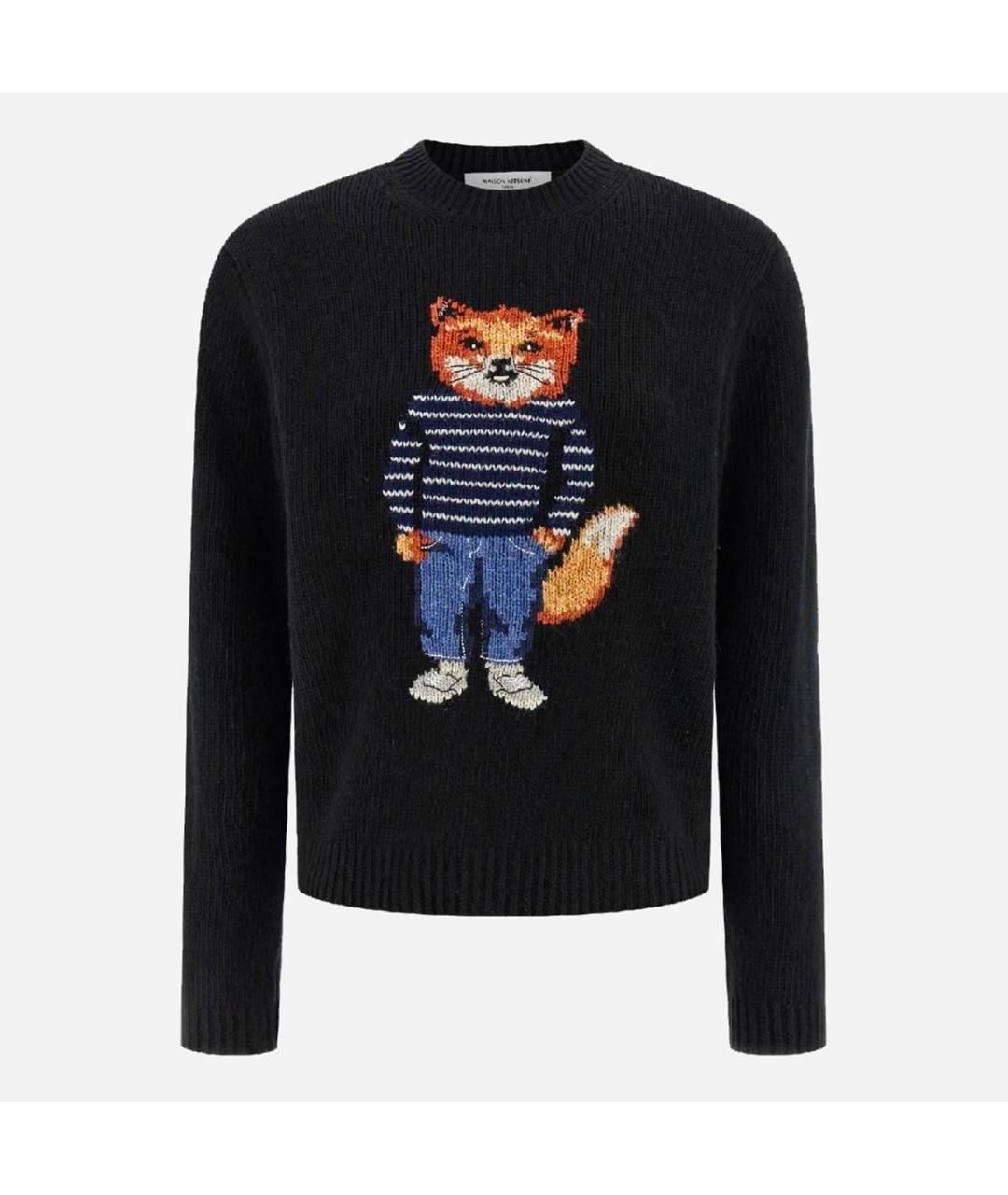 MAISON KITSUNE Черный шерстяной джемпер / свитер, фото 1