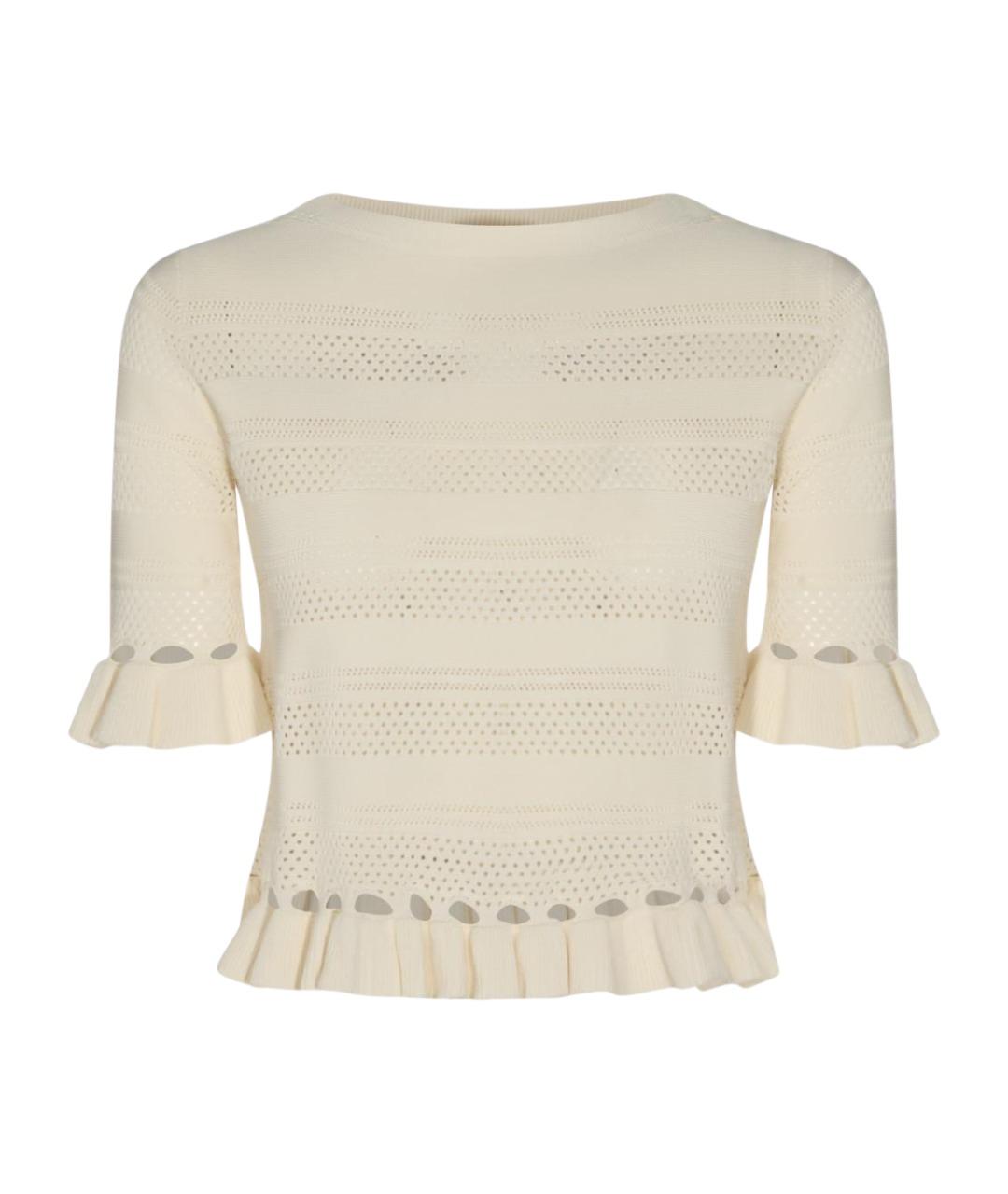 TWIN-SET Бежевый вискозный джемпер / свитер, фото 1