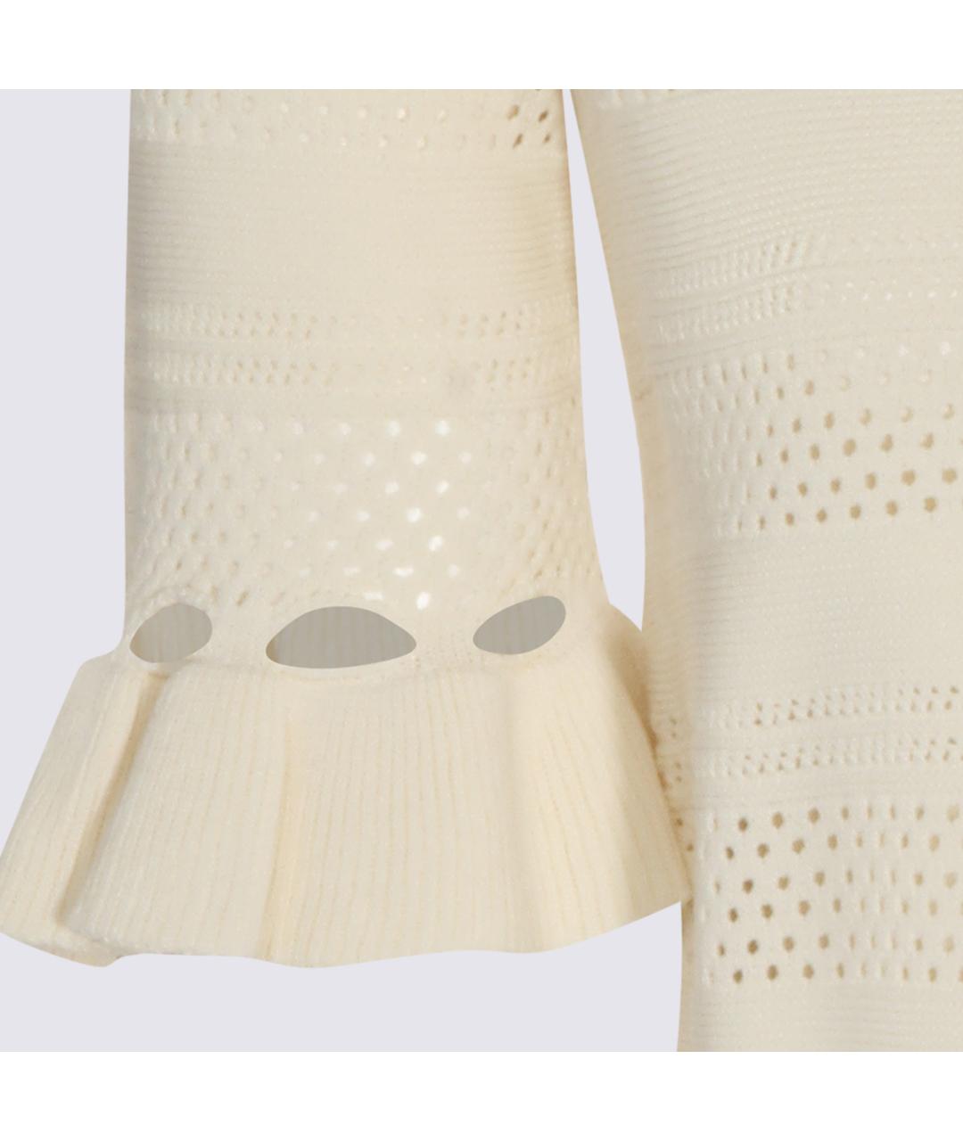 TWIN-SET Бежевый вискозный джемпер / свитер, фото 2