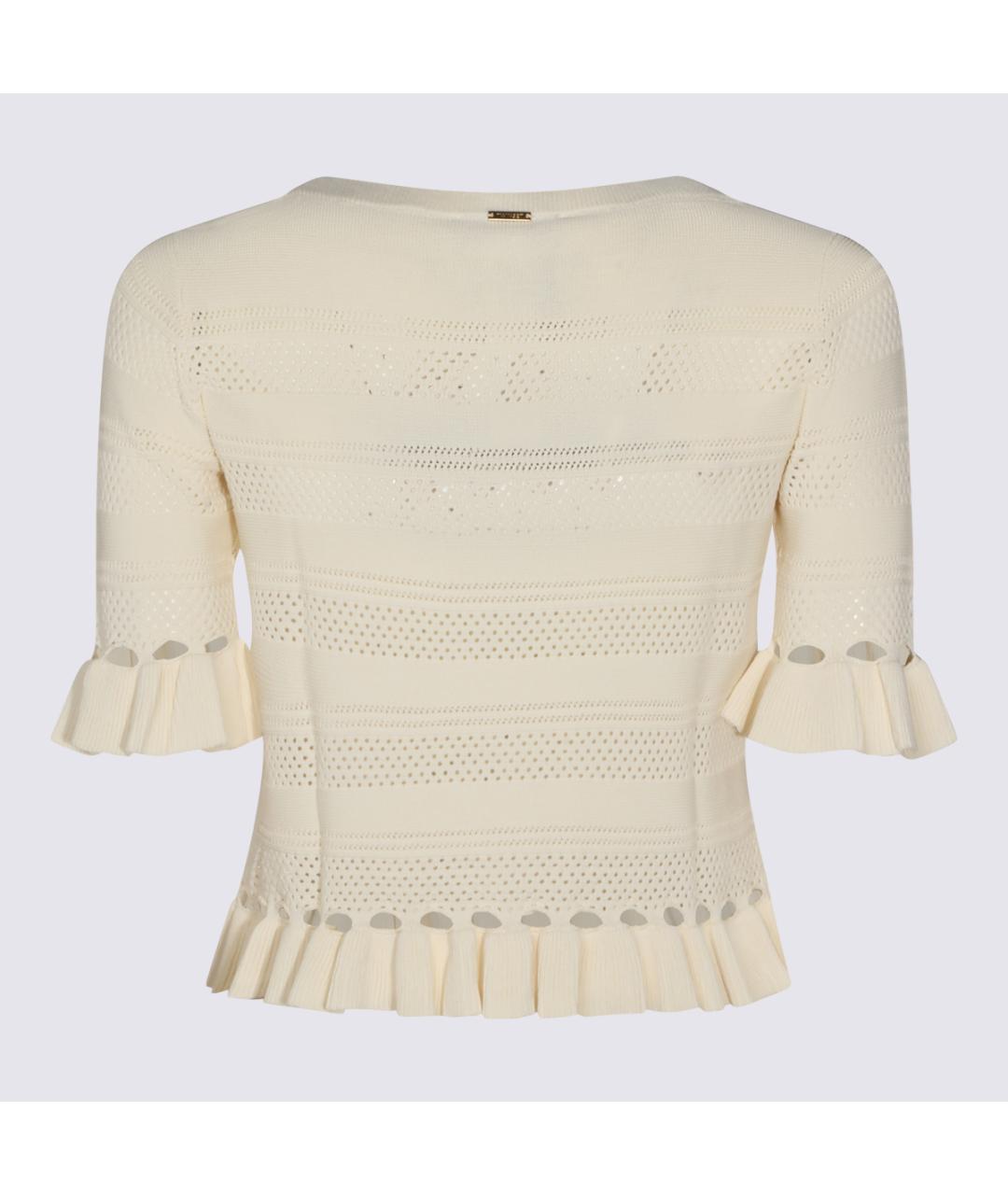 TWIN-SET Бежевый вискозный джемпер / свитер, фото 3