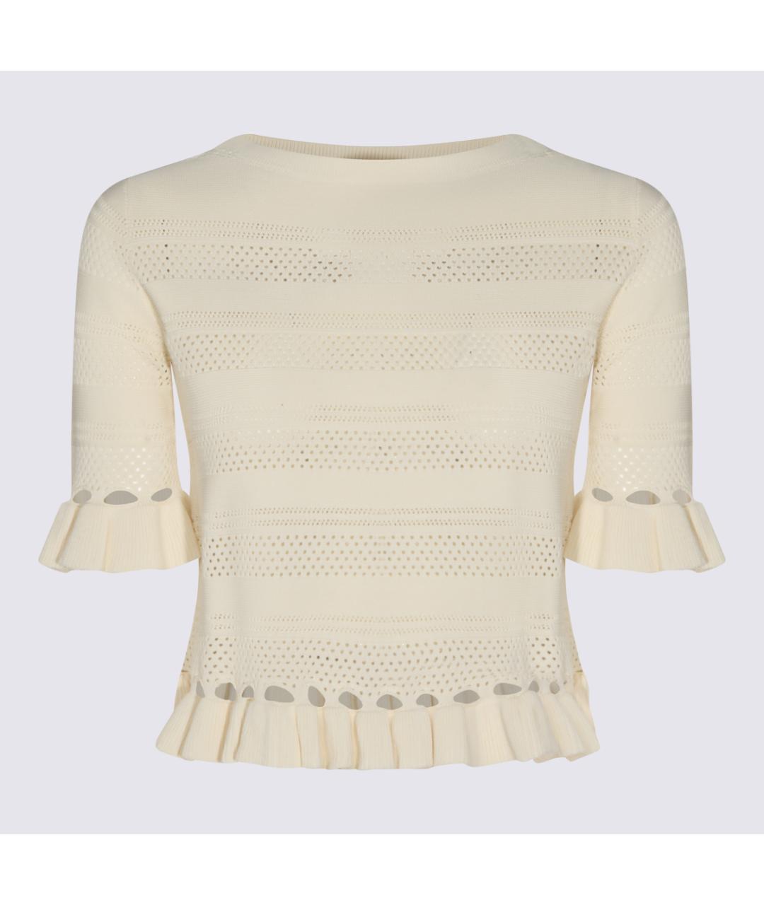 TWIN-SET Бежевый вискозный джемпер / свитер, фото 4