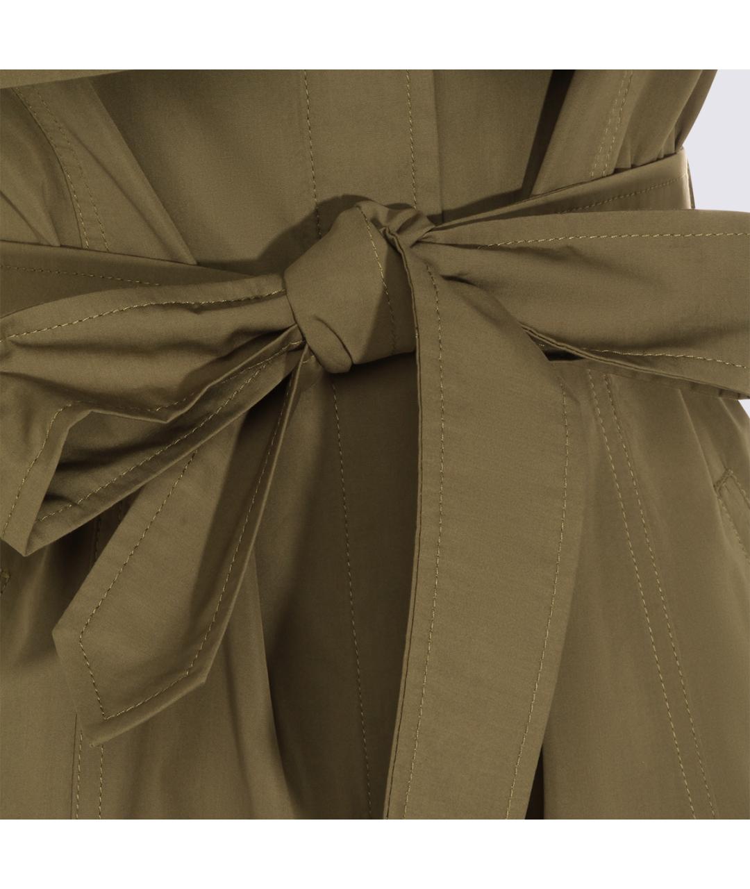 BURBERRY Бежевое хлопковое повседневное платье, фото 4